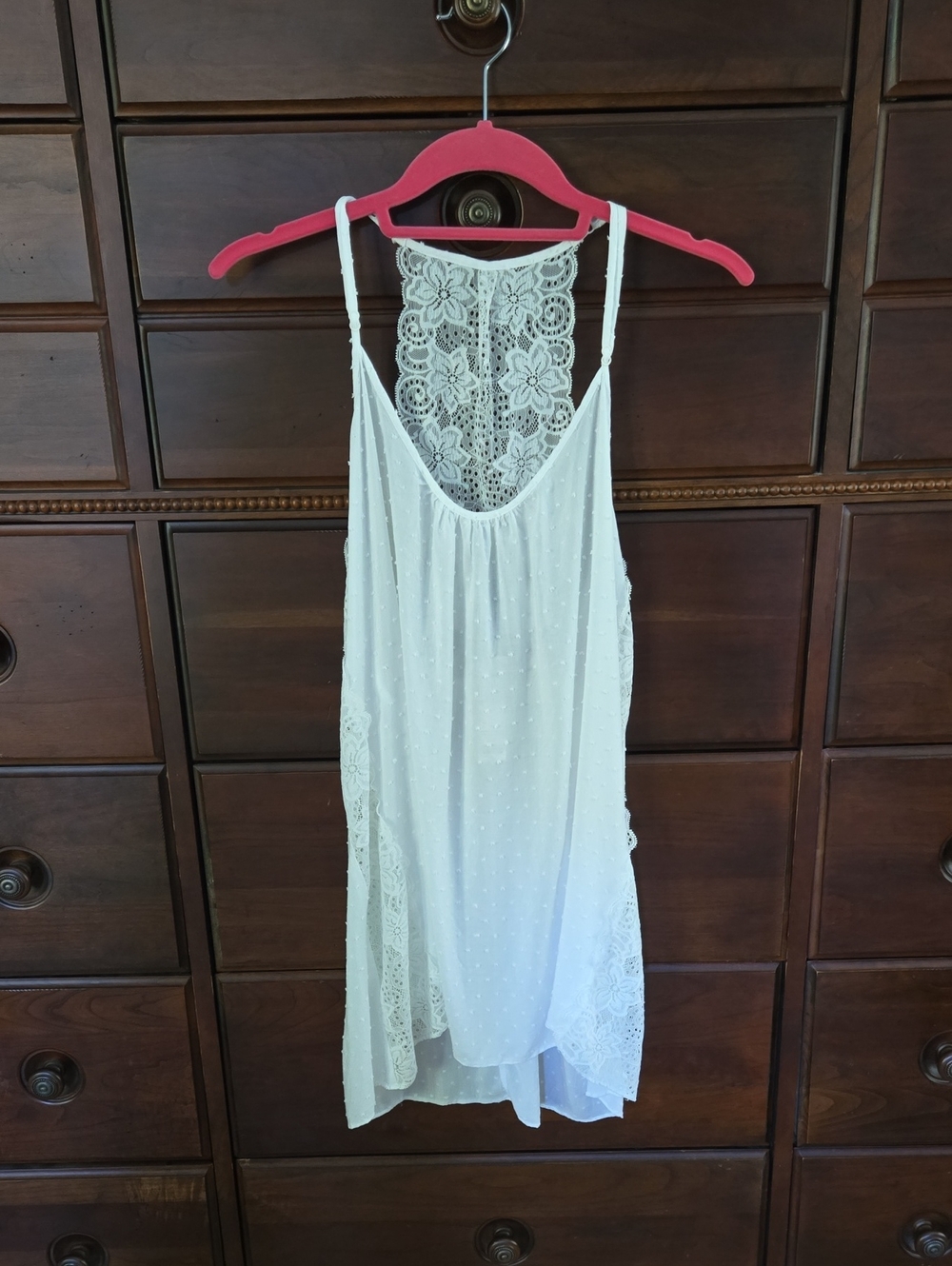In Bloom Lace-Back White Sleeveless Nightgown Size XL. Like new!
